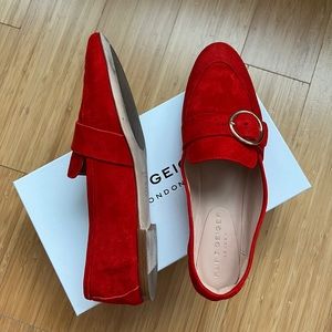 Last price! Real suede loafers Kurt Geiger size us 9, eur 40, red, women